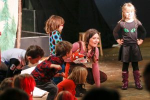 Natasha Granger with 'Fox' and some of the audience after the show Photo © Paul Mansfield"